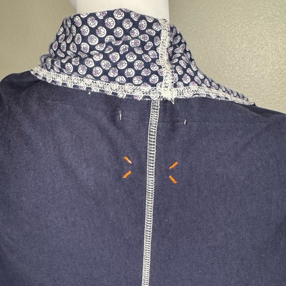 Lucky Brand Women's Kimono Shawl Navy Boho Reversible XL.  #244 - Picture 5 of 11